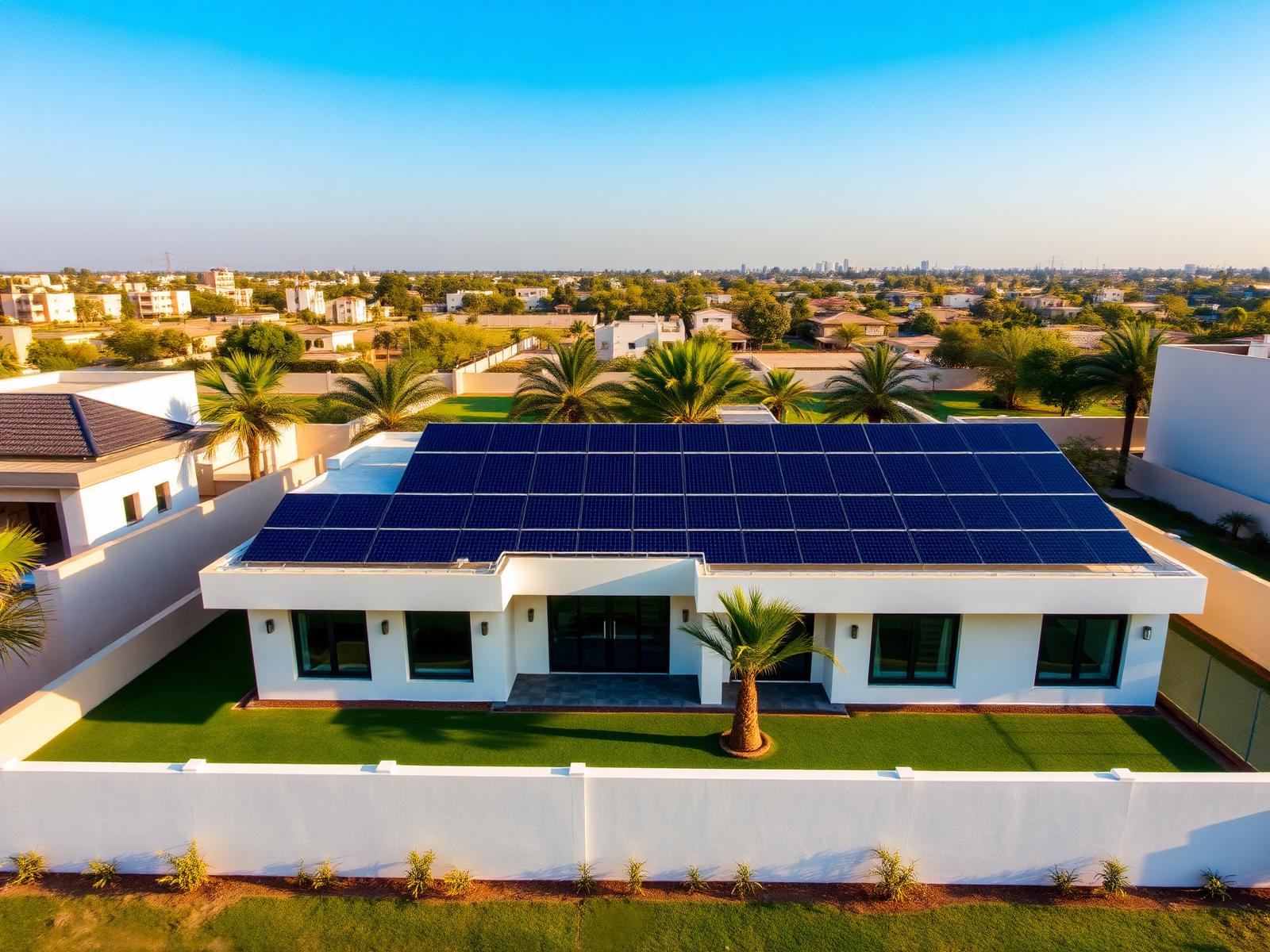 Residential rooftop solar installation